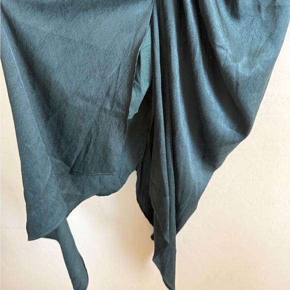 Miss Lola Forrest Green Long Sleeve Maxi Dress Old Hollywood HOCO Prom Medium - Picture 6 of 10